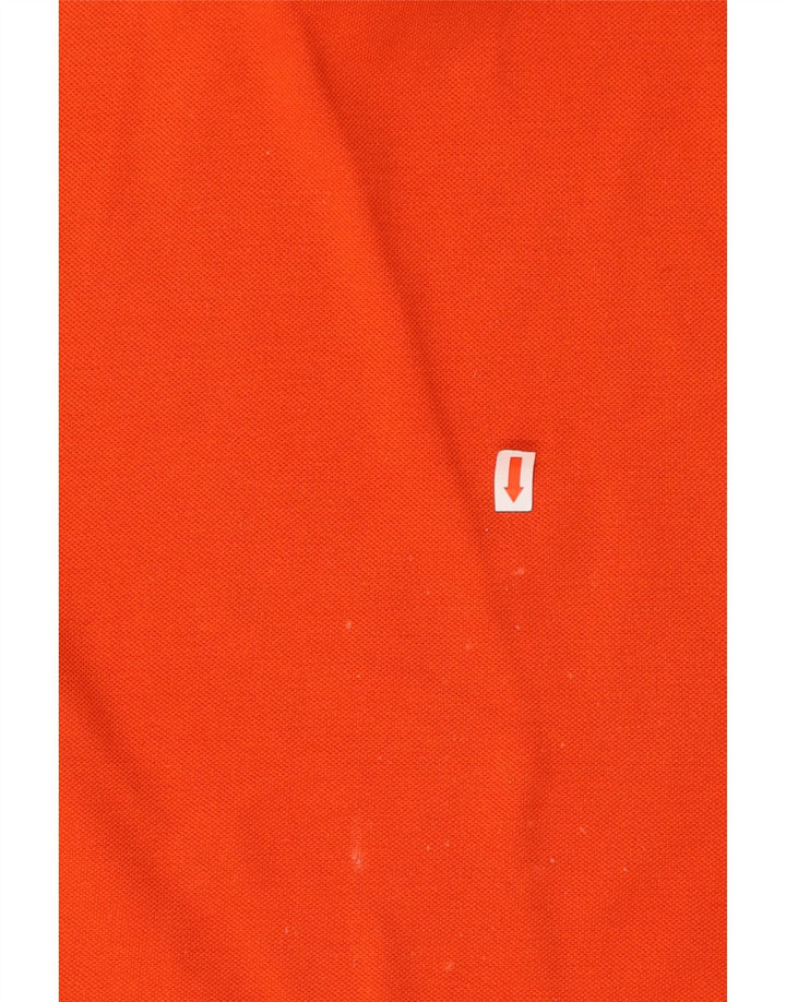 LACOSTE Mens Polo Shirt Size 5 Large Orange Cotton