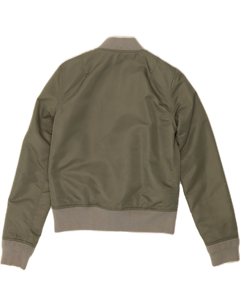 SCHOTT Womens Bomber Jacket UK 12 Medium Green Nylon Vintage Schott and Second-Hand Schott from Messina Hembry 