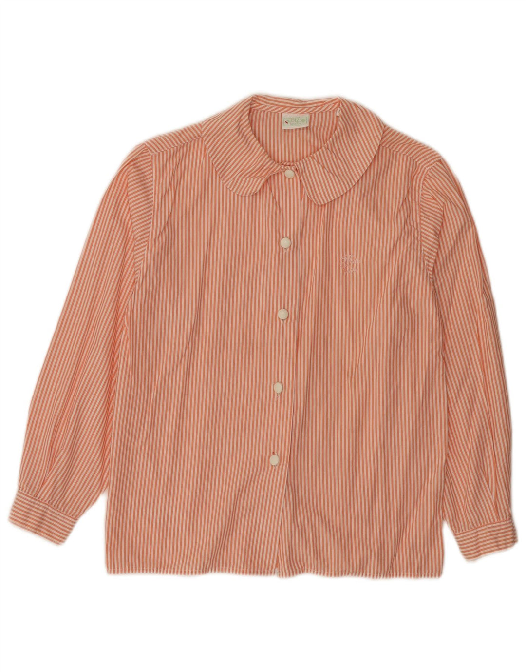 BENETTON Girls Shirt Blouse 11-12 Years Large  Pink Pinstripe Cotton