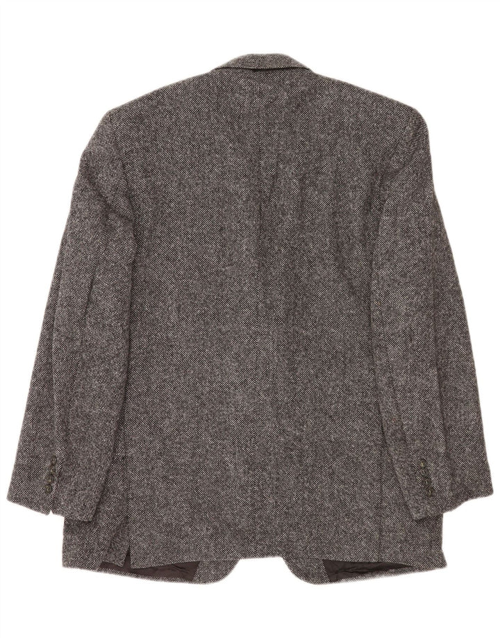 Burberry Mens 2 Button Blazer Jacket UK 40 Large Grey Flecked Wool