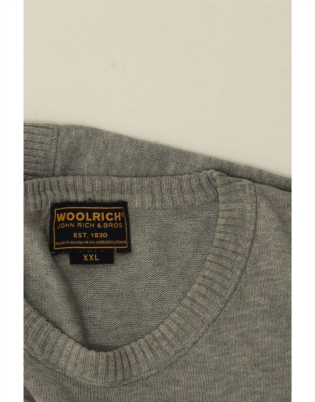 WOOLRICH Mens Crew Neck Jumper Sweater 2XL Grey