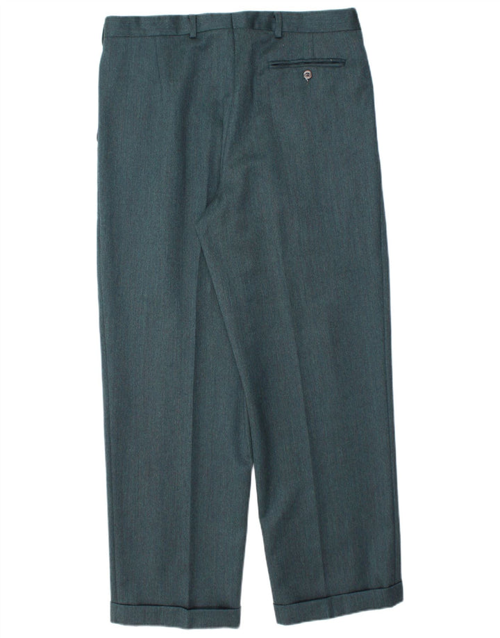 ANGELICO Mens Double Breasted 2 Piece Suit IT 50 Large W34 L30 Green