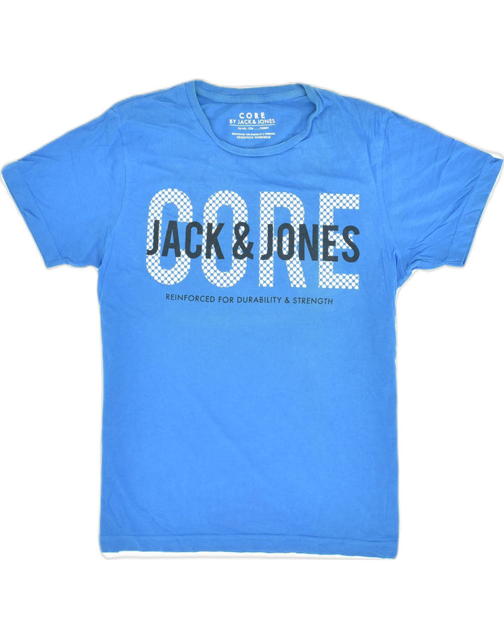 JACK & JONES Mens Graphic T-Shirt Top Large Blue | Vintage Jack & Jones | Thrift | Second-Hand Jack & Jones | Used Clothing | Messina Hembry 