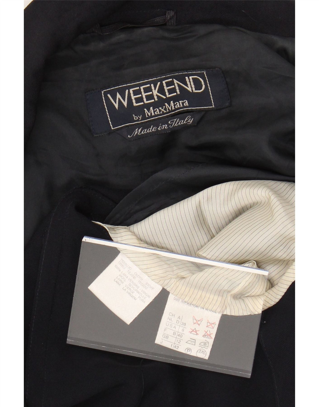 MAX MARA Womens Weekend Oversized Blazer Jacket UK 12 Medium Navy Blue