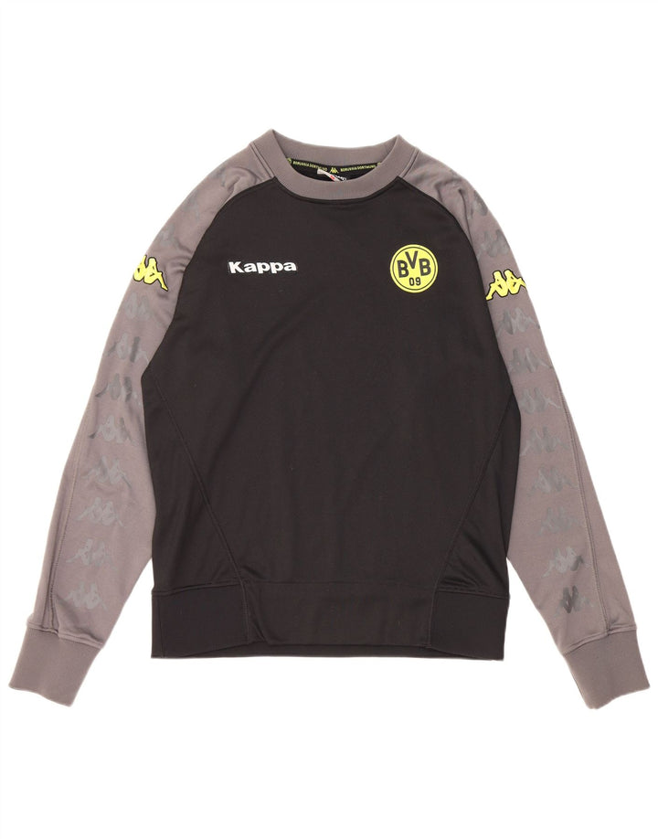 Kappa Mens BVB Dortmund Graphic Sweatshirt Jumper Medium Black Colourblock