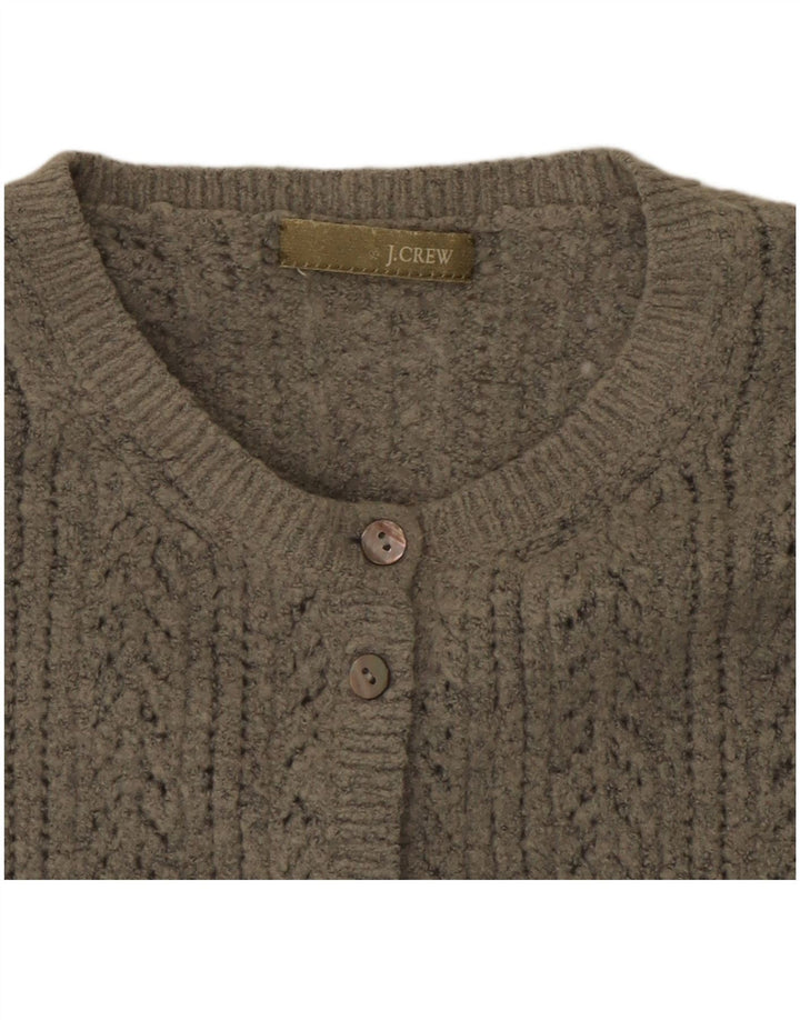 J. CREW Womens Cardigan Sweater UK 12 Medium Grey