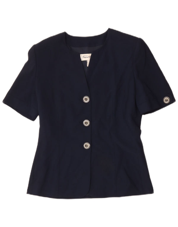 Pierre Cardin Womens 3 Button Blazer Jacket IT 42 Medium Navy Blue