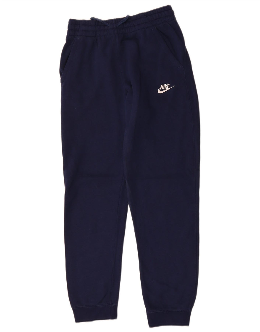 NIKE Boys Tracksuit Trousers Joggers 13-14 Years XL Navy Blue Cotton