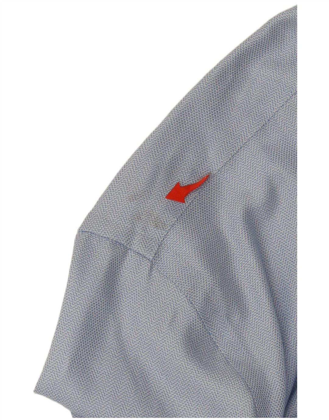 Calvin Klein Mens NON - IRON Slim Shirt Size 18 2XL Blue Cotton