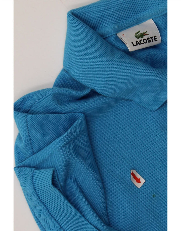 LACOSTE Mens Polo Shirt Size 2 XS Blue Cotton