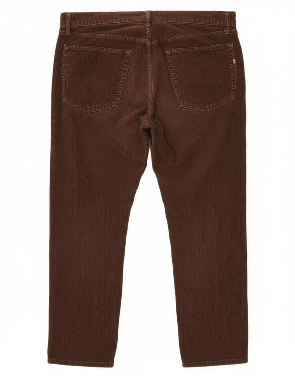 Carrera Mens Slim Corduroy Trousers IT 52 XL W38 L26 Brown Cotton