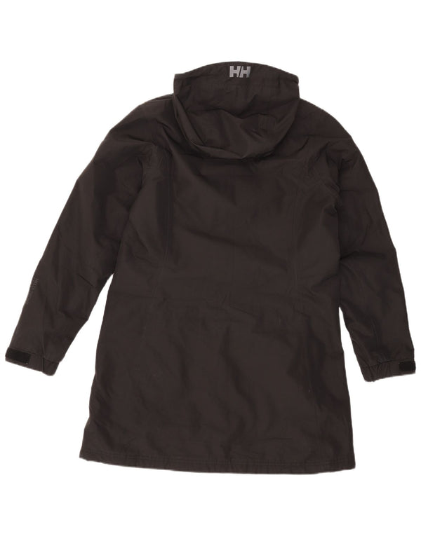 Helly Hansen Womens Hooded Windbreaker Coat UK 14 Medium Black Polyester