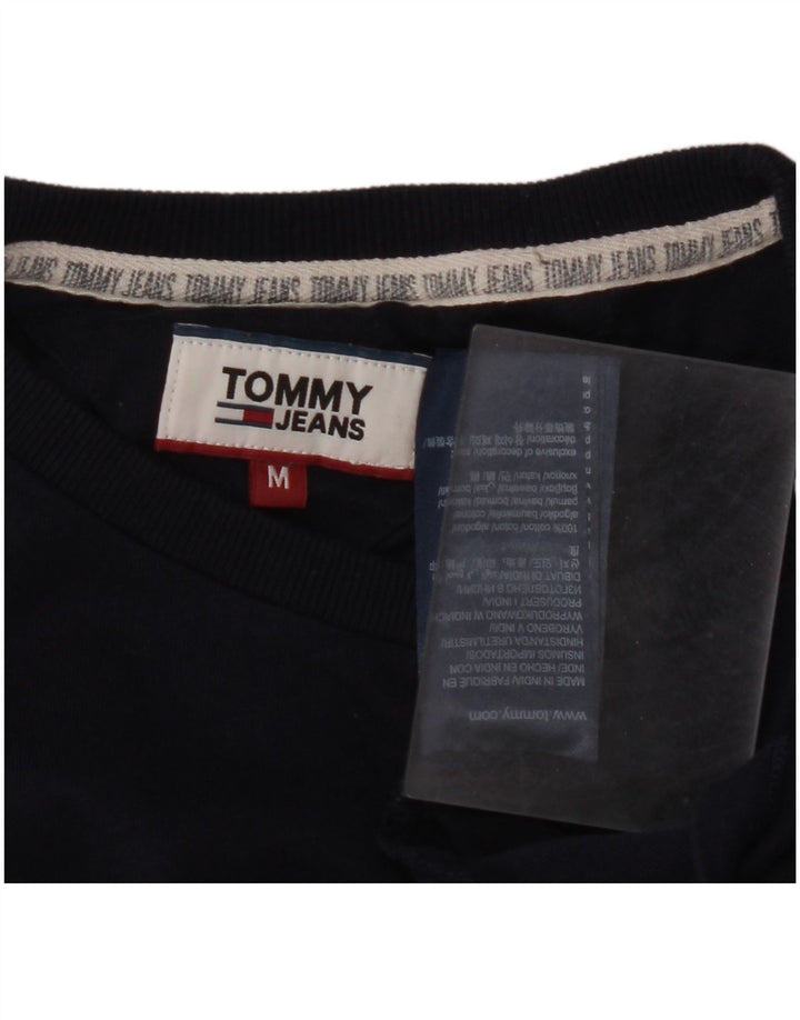 TOMMY HILFIGER Mens T-Shirt Top Medium Navy Blue Cotton