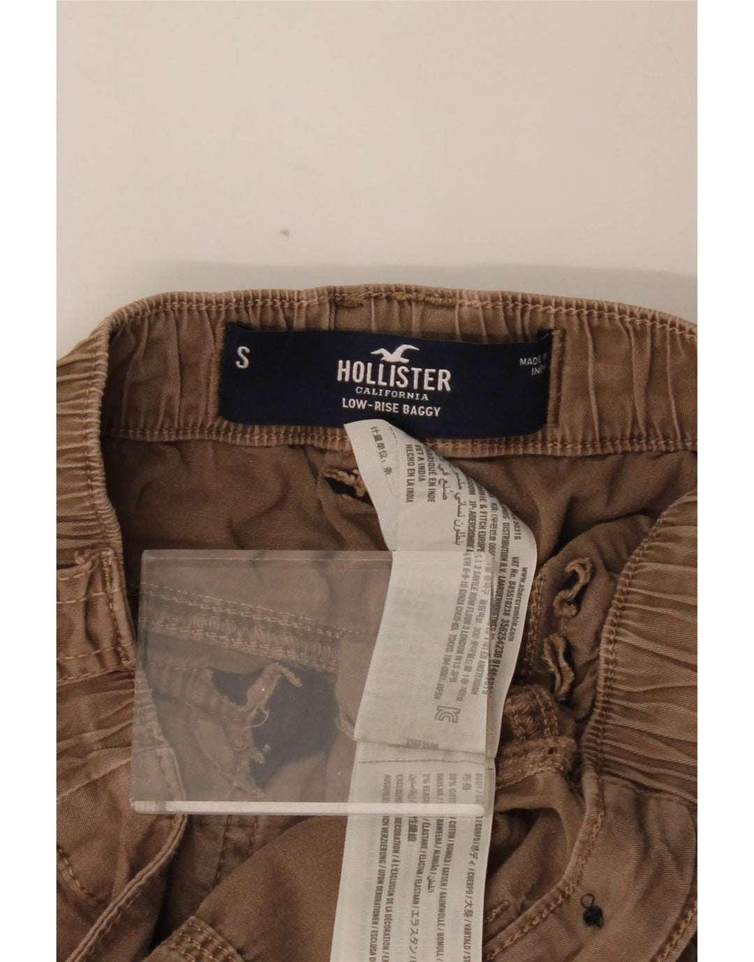HOLLISTER Womens Baggy Low Waist Cargo Trousers Small W26 L31 Brown