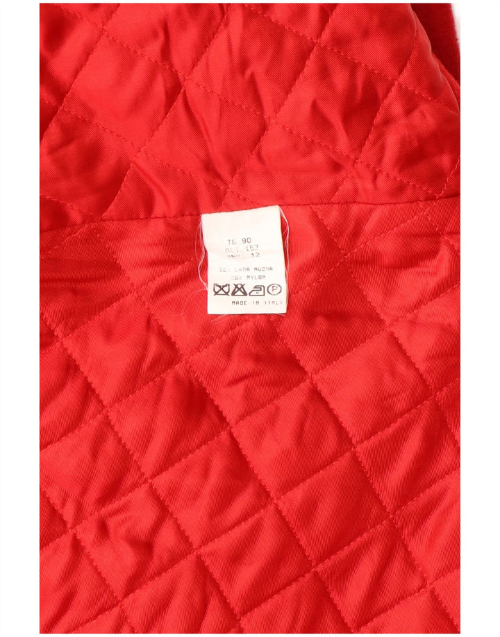Vintage Girls Poncho Coat 11-12 Years Red Wool