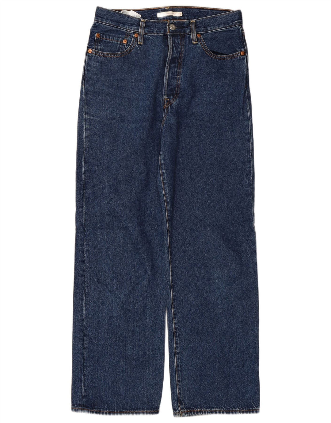 LEVI'S Mens Ribcage Straight Jeans W28 L29 Blue Cotton