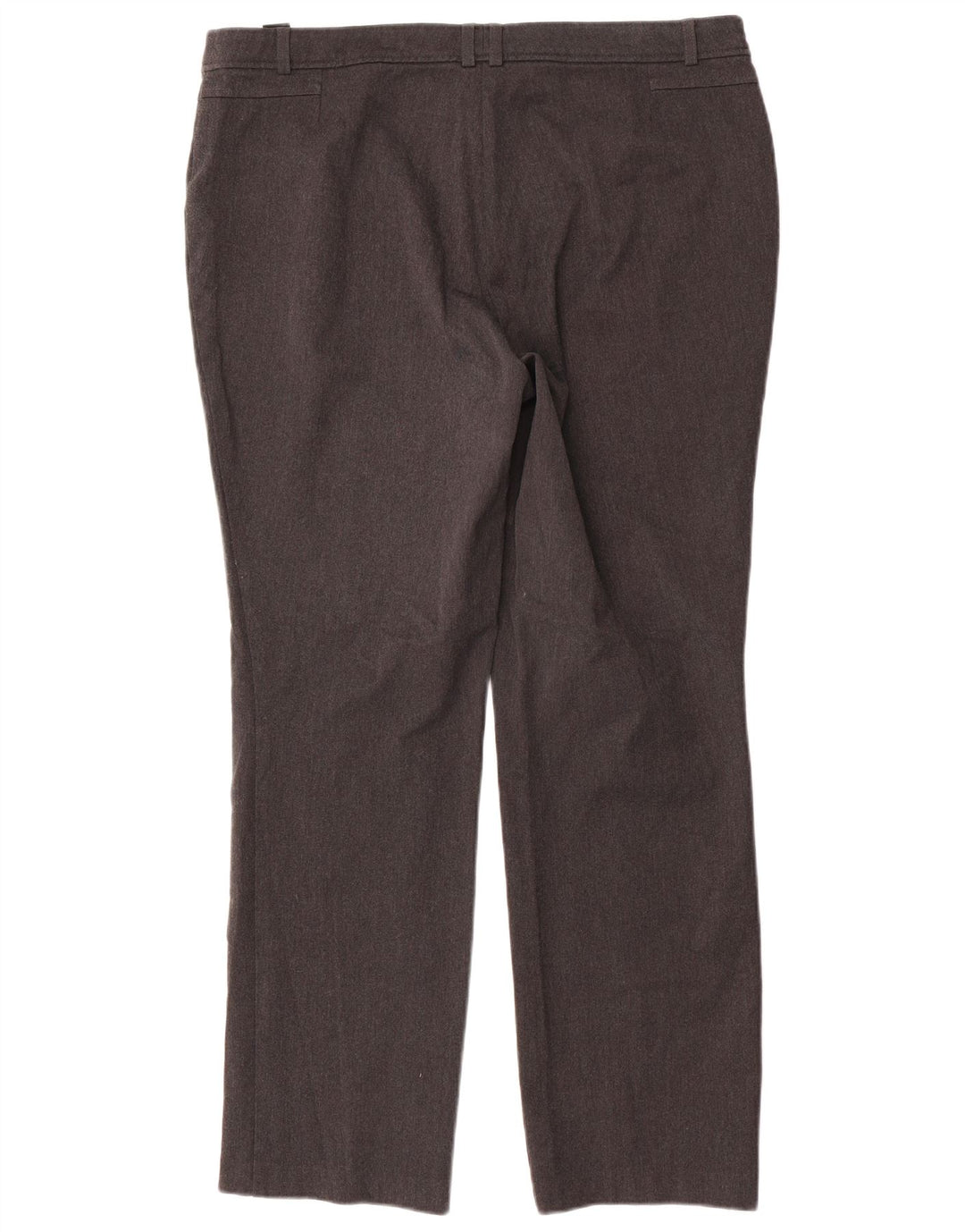 Marks & Spencer Womens Straight Trousers UK 16 Large W36 L31 Grey Polyester