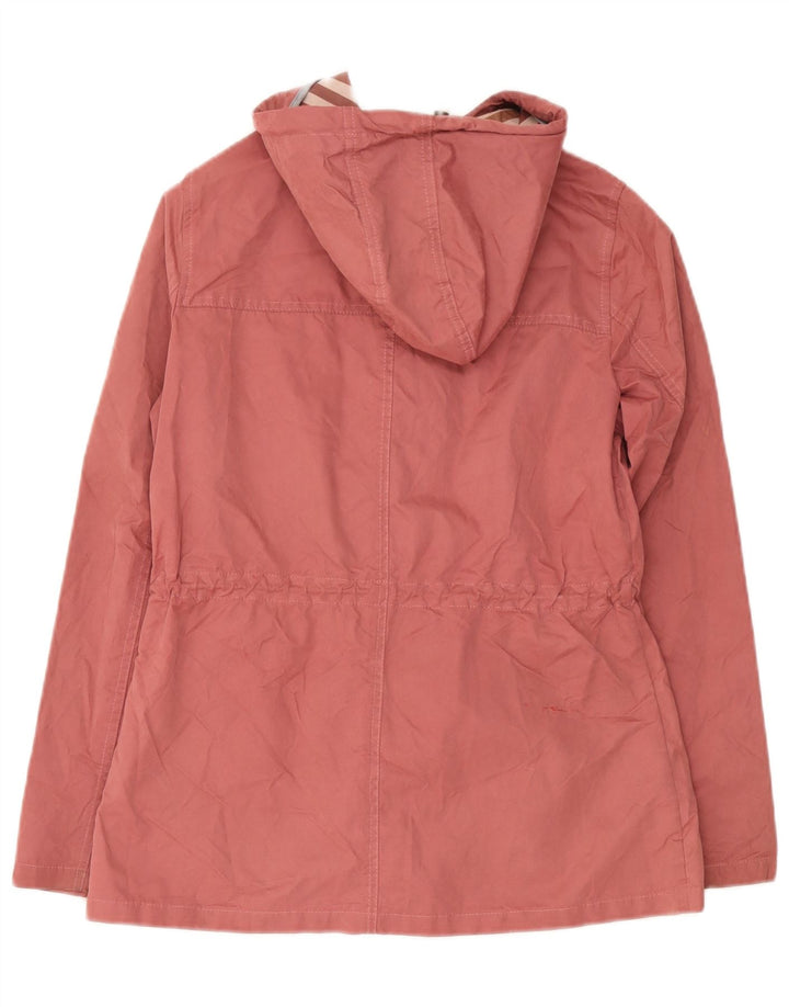 Fat Face Womens Hooded Duffle Jacket UK 10 Small Pink Polyester
