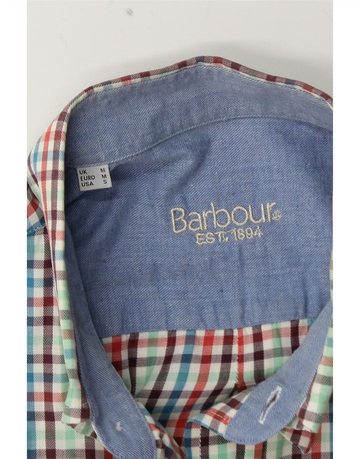 BARBOUR Mens Shirt Medium Multicoloured Gingham Cotton
