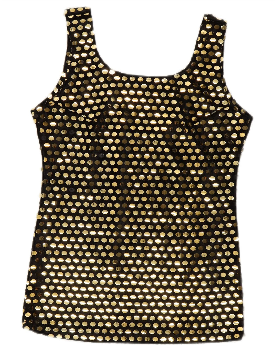 Vintage Womens Sleeveless Blouse Top UK 10 Small Black Polyester