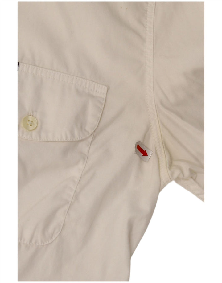 Calvin Klein Womens Shirt Small Off White Cotton