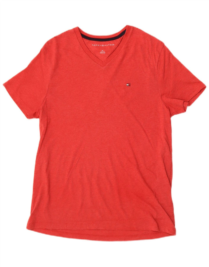 Tommy Hilfiger Mens T-Shirt Top Small Red Cotton