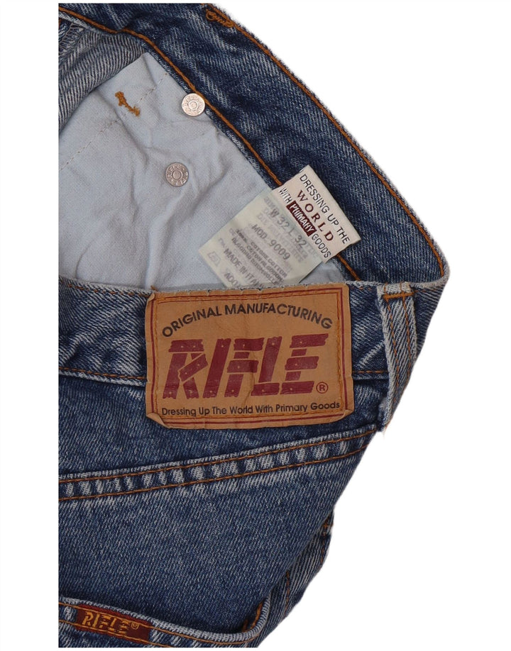 RIFLE Mens Capri Jeans W32 L22 Blue Cotton