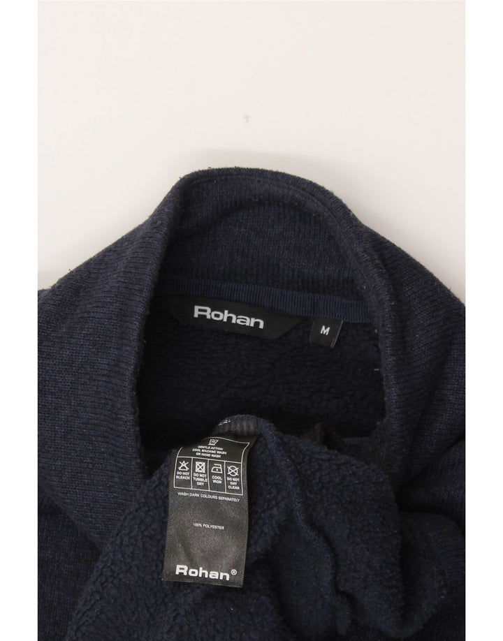 ROHAN Mens Zip Neck Sweatshirt Jumper Medium Navy Blue Polyester