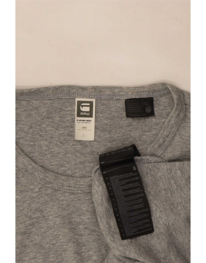 G-Star Mens Top Long Sleeve Large Grey Flecked Cotton