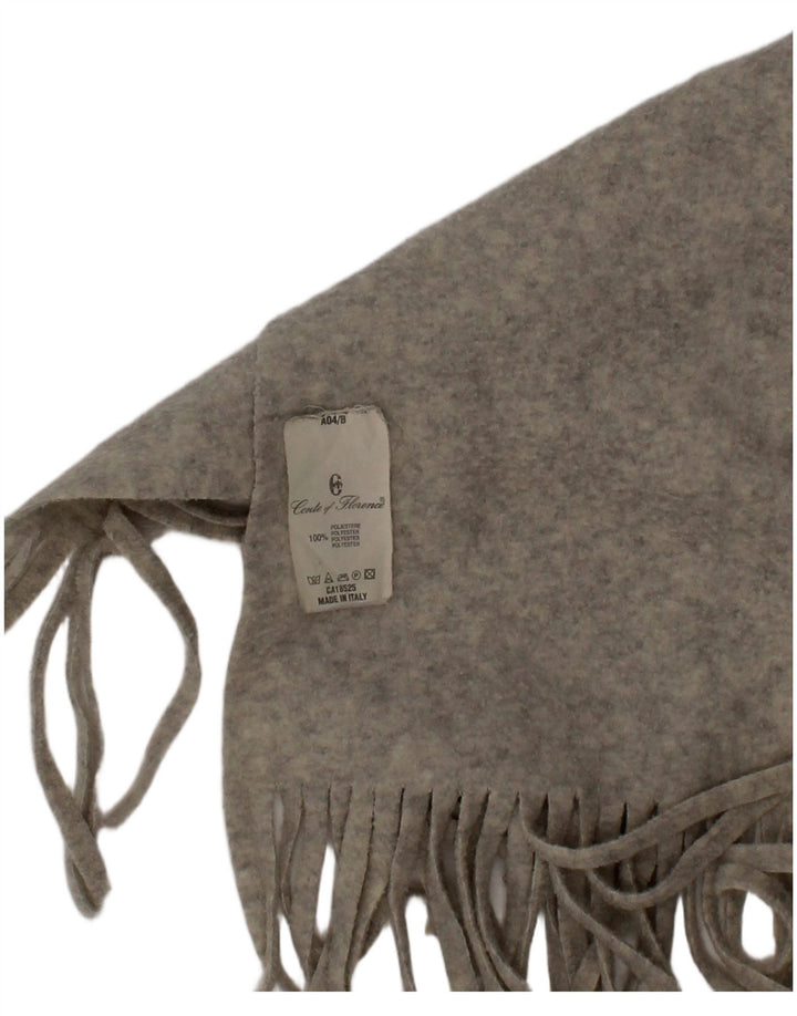 Conte of Florence Mens Fleece Rectangle Scarf One Size Grey Polyester