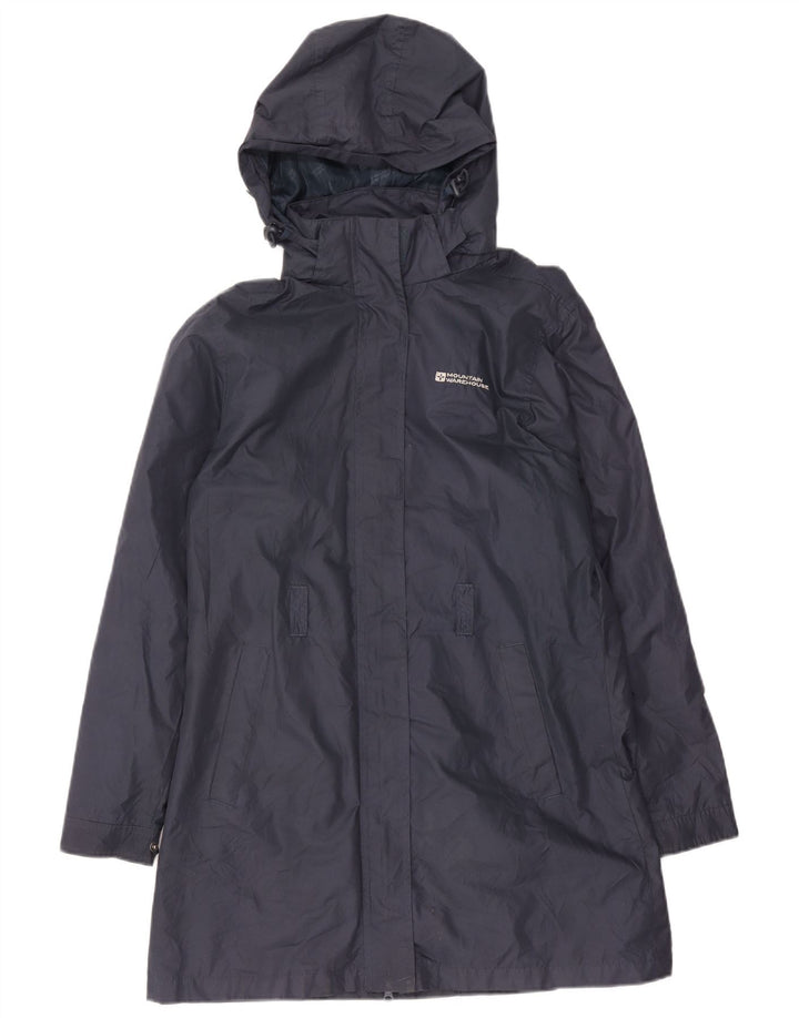 Mountain Warehouse Womens Hooded Raincoat UK 12 Medium Navy Blue Polyester