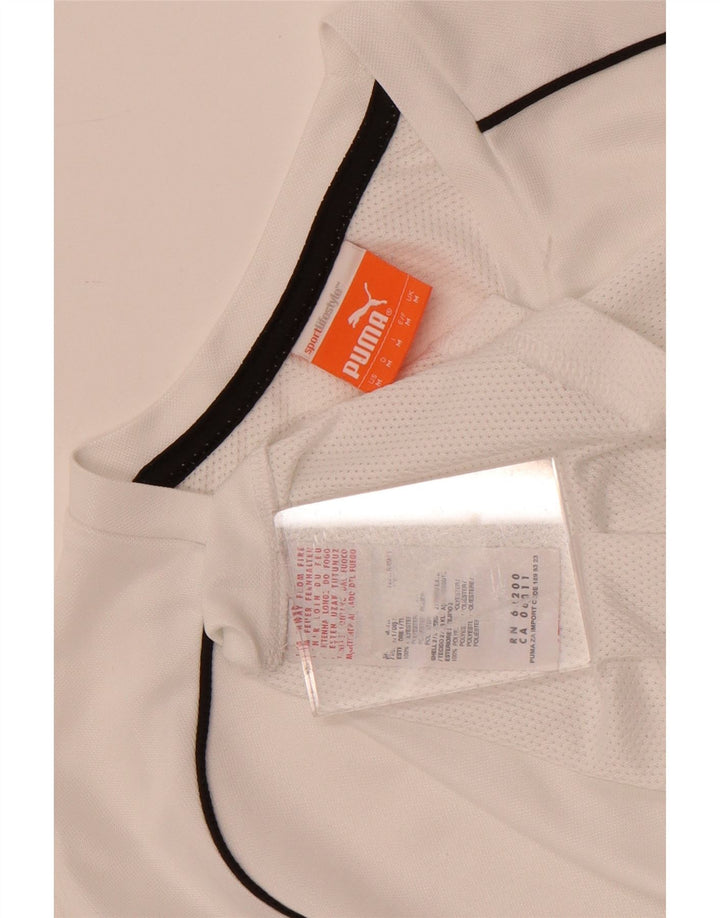 Puma Mens Graphic T-Shirt Top Medium White Polyester