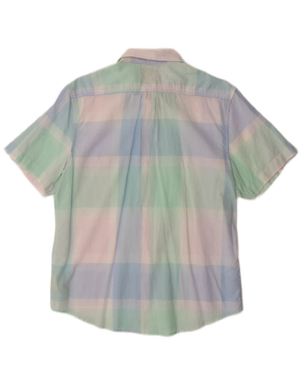 LEE Mens Regular Fit Short Sleeve Shirt Medium Multicoloured Check Cotton