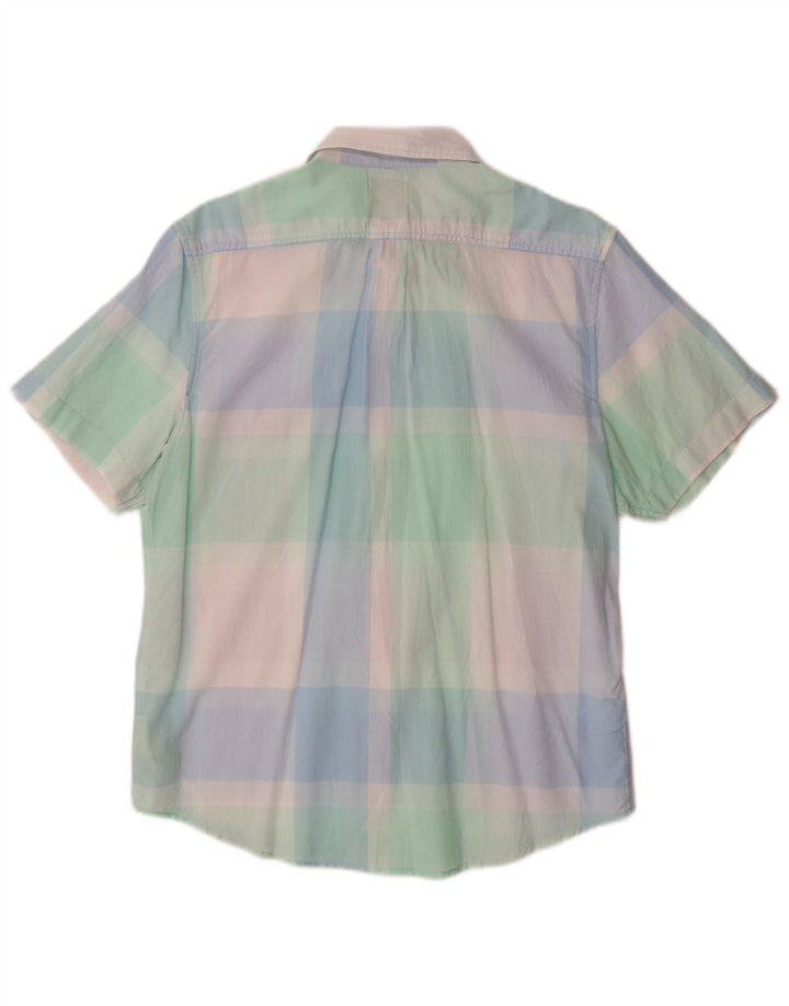 LEE Mens Regular Fit Short Sleeve Shirt Medium Multicoloured Check Cotton