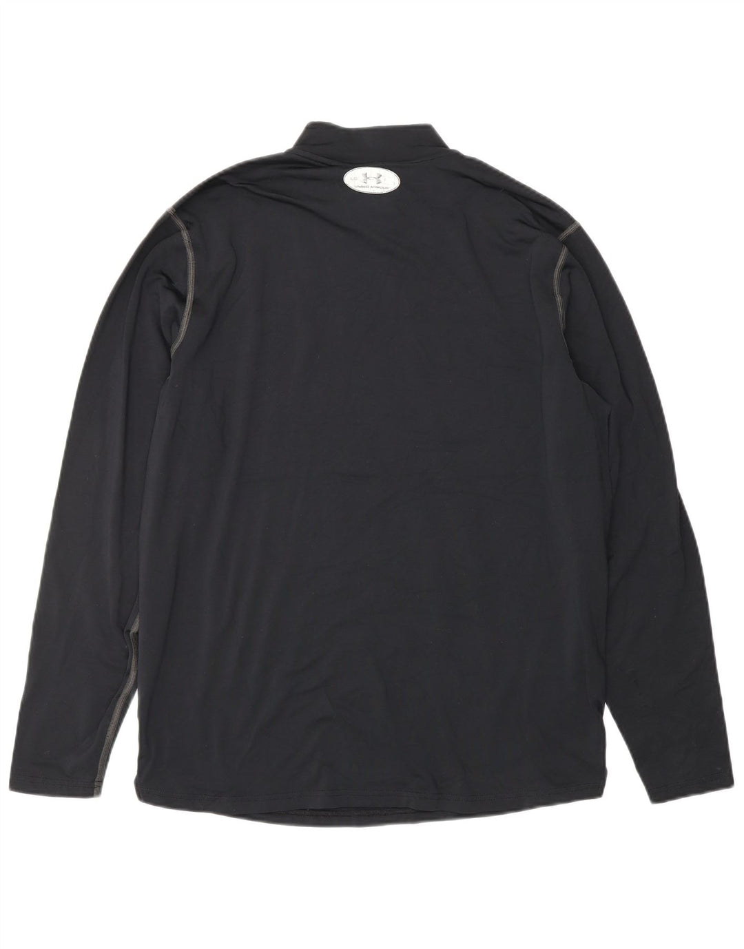 UNDER ARMOUR Mens Cold Gear Top Long Sleeve Large Black Polyester