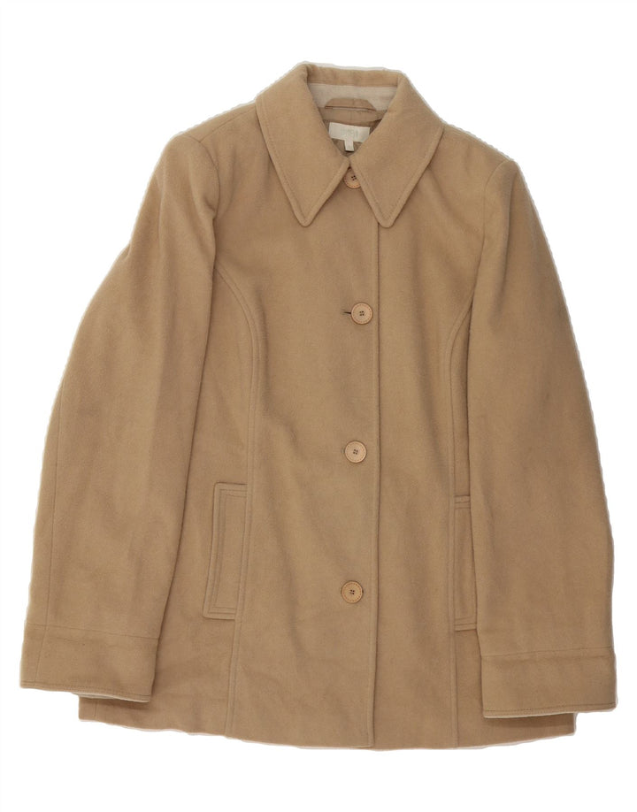 MARKS & SPENCER Womens Overcoat UK 16 Large Beige New Wool Vintage Marks & Spencer and Second-Hand Marks & Spencer from Messina Hembry 