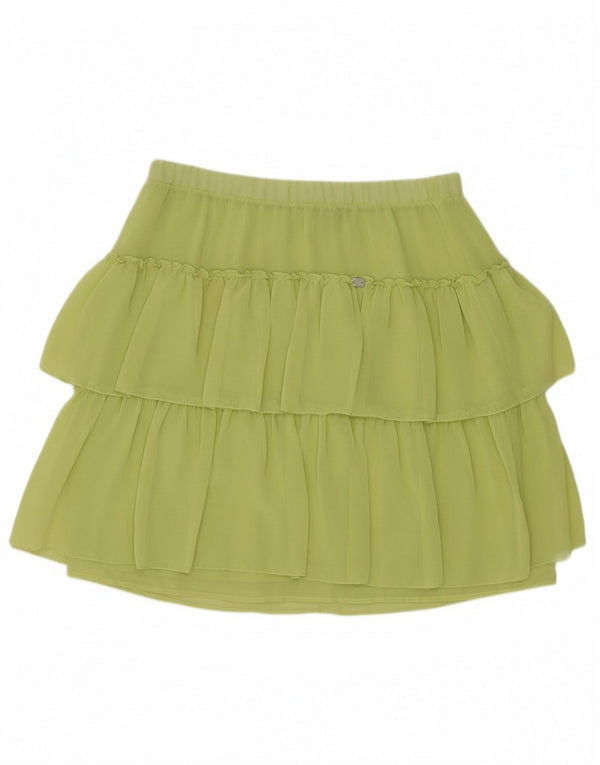 Denny Rose Womens Tiered Skirt IT 42 Medium W28 Green