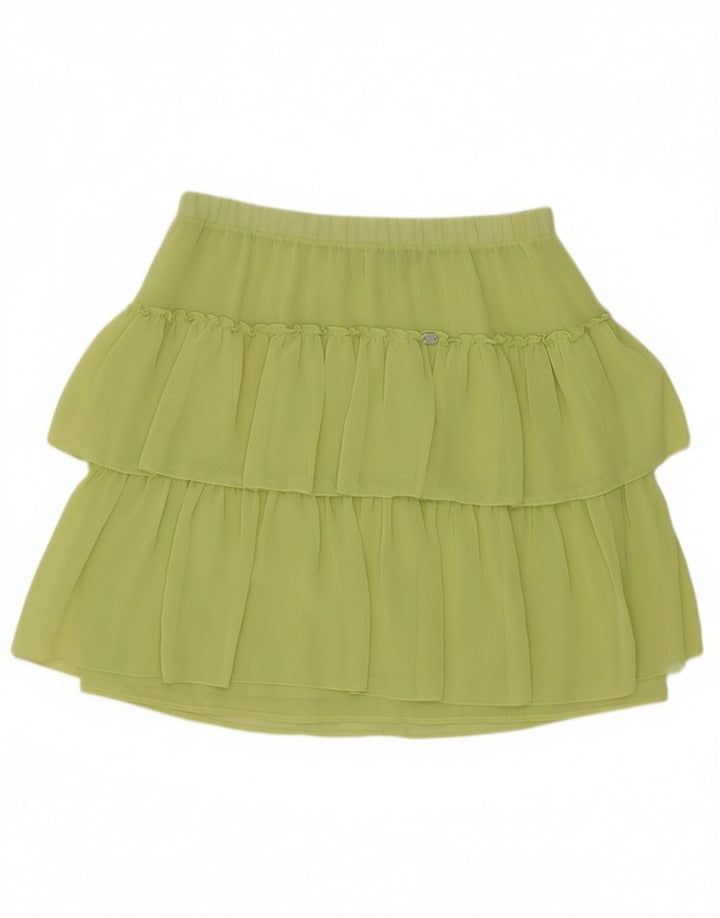 Denny Rose Womens Tiered Skirt IT 42 Medium W28 Green