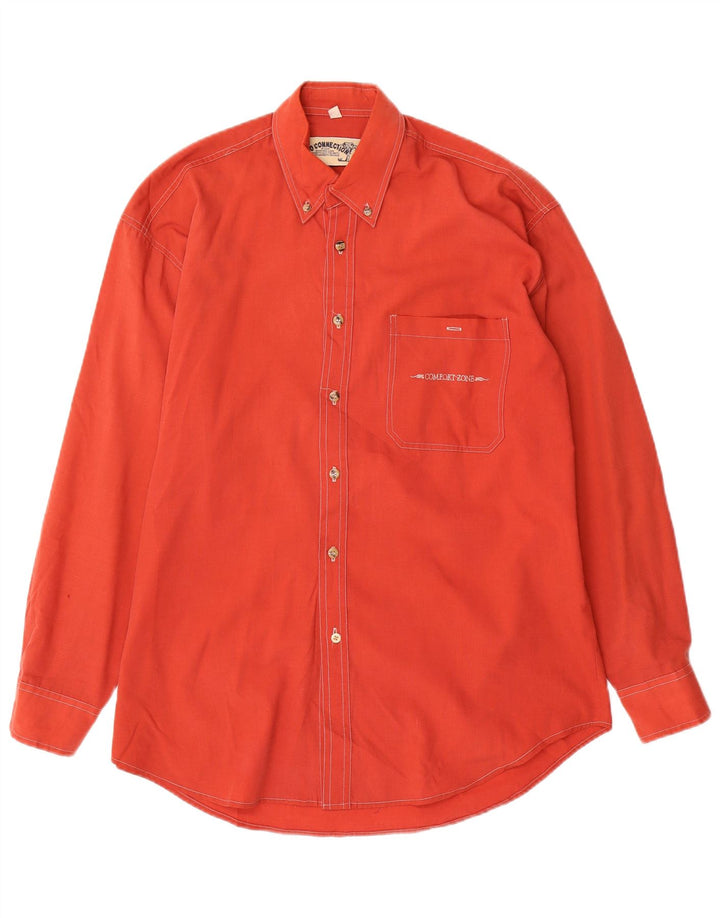 Vintage Mens Shirt Size 39/40 Medium Red