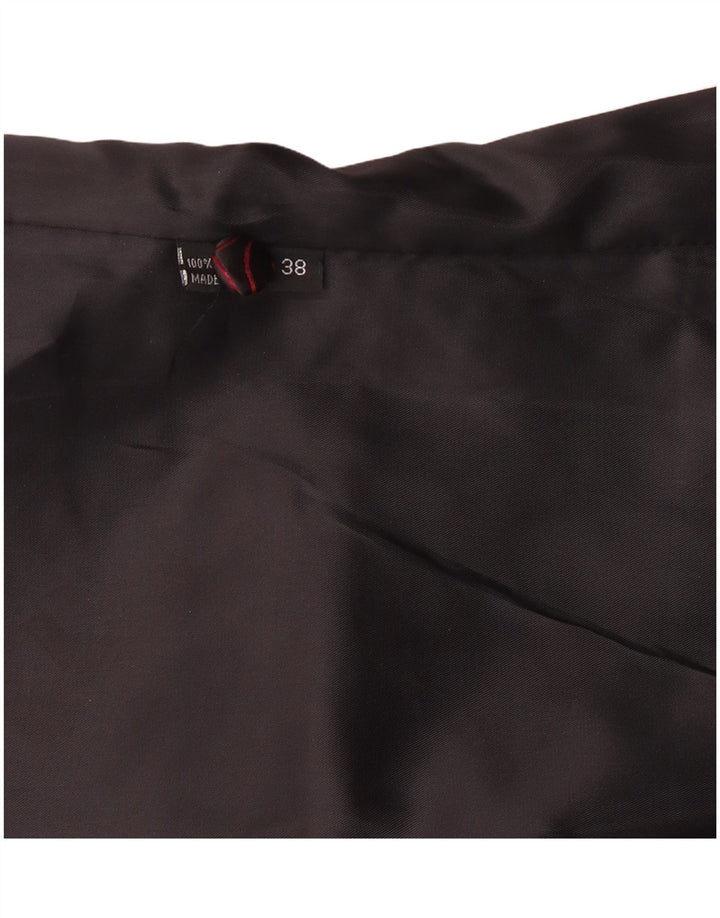 Vintage Womens Waistcoat EU 38 Medium Black Paisley Polyester