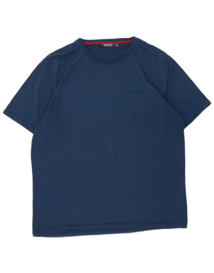 Rohan Mens T-Shirt Top Large Navy Blue Polyester