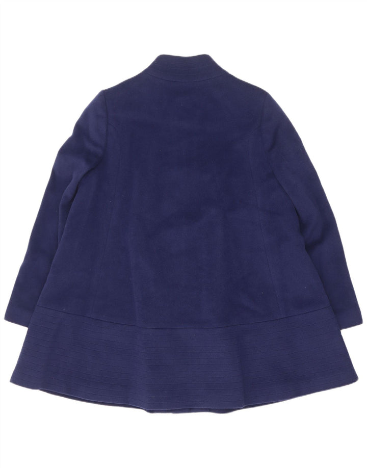 Weill Womens Loose Fit Overcoat EU 40 Medium Navy Blue Wool