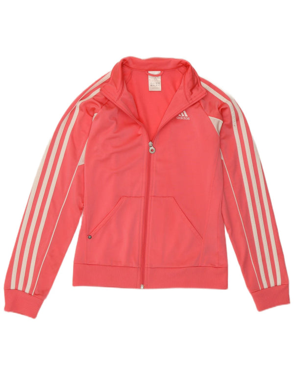 Adidas Womens Tracksuit Top Jacket UK 10 Small  Pink Polyester