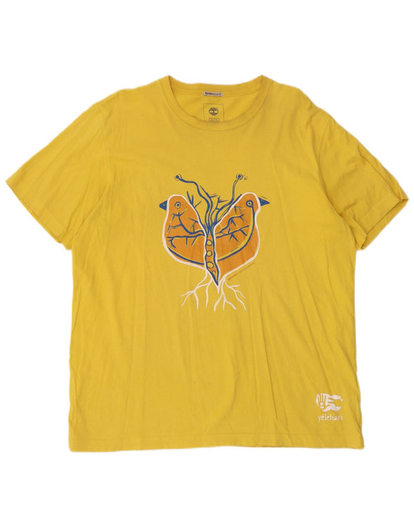 Timberland Mens Earthkeepers Regular Fit Graphic T-Shirt Top XL Yellow