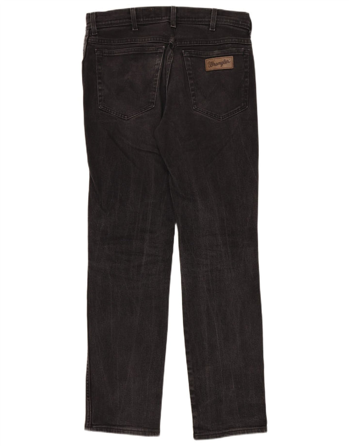Wrangler Mens Texas Straight Jeans W33 L32 Black Cotton