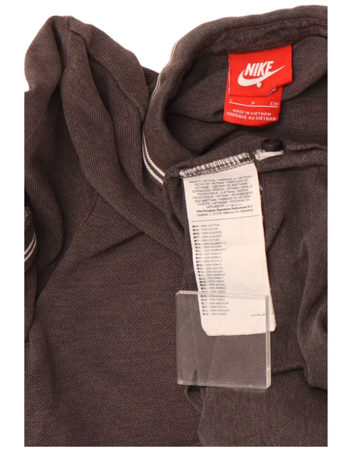 NIKE Mens Polo Shirt Small Grey Cotton