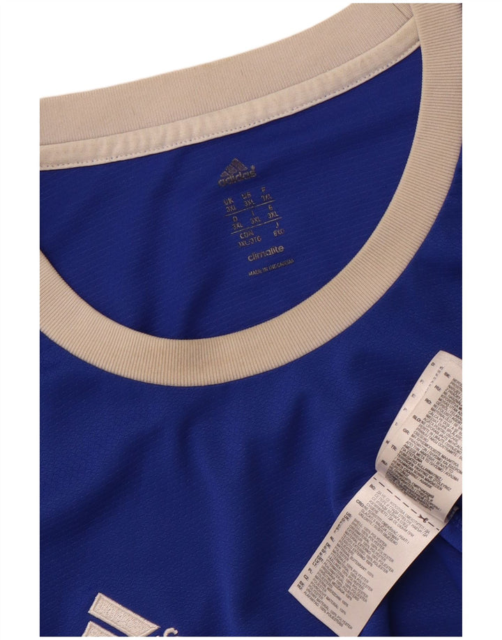 Adidas Mens Climalite T-Shirt Top 3XL Blue Polyester