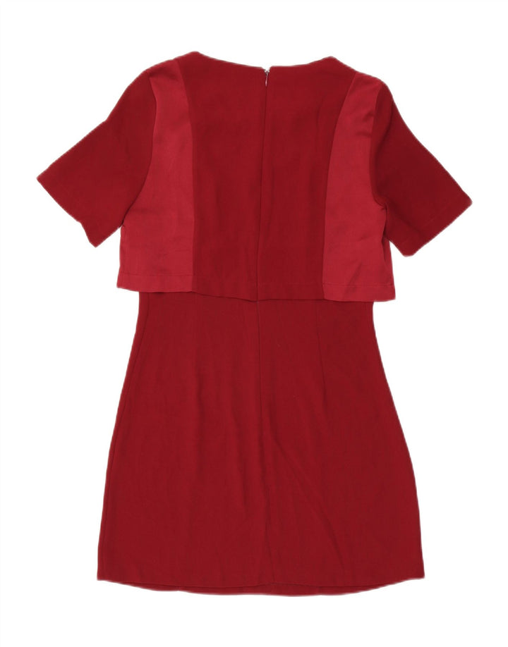 Topshop Womens Shift Dress UK 10 Small Red Polyester
