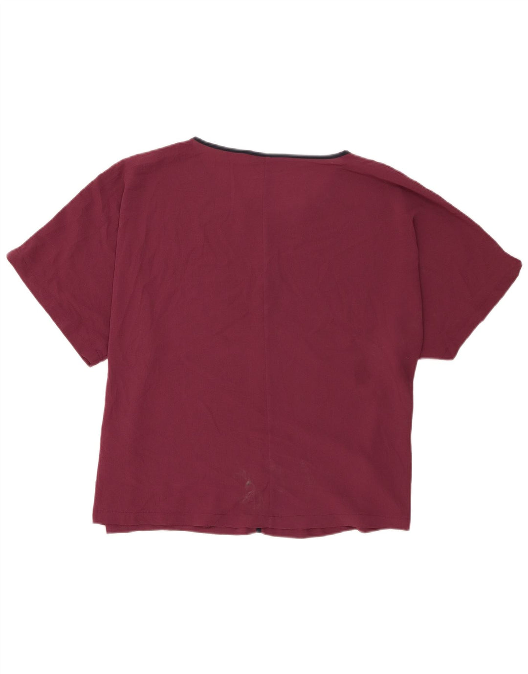 Marks & Spencer Womens Regular Blouse Top UK 20 2XL Burgundy Polyester