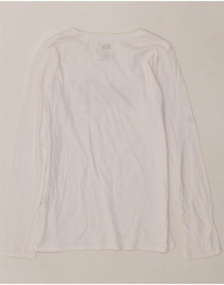 LEVI'S Girls Graphic Top Long Sleeve 11-12 Years White Vintage Levi's and Second-Hand Levi's from Messina Hembry 